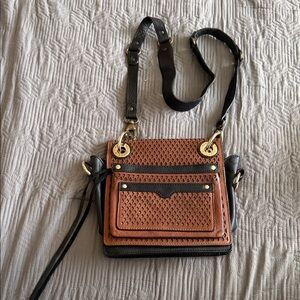 Rebecca Minkoff Black and Tan Crossbody Bag